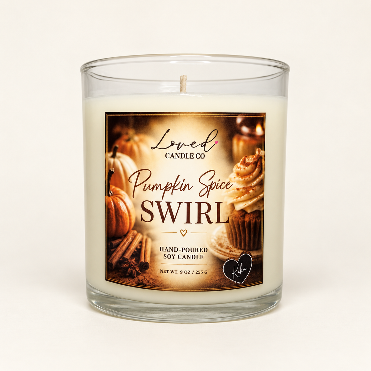Pumpkin Spice Swirl Soy Candle